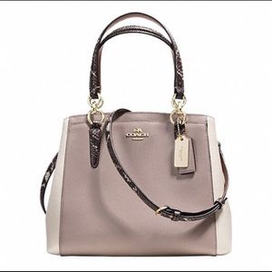 Coach minetta satchel with exotic trim